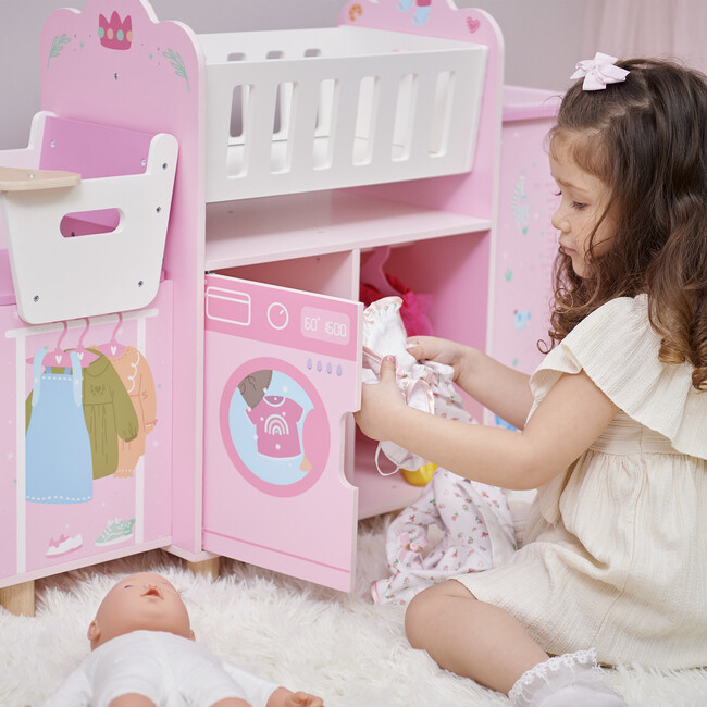 Amanda 6-in-1 Doll Nursery Station - Baby Pink - Doll Accessories - 3