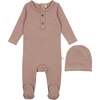 Button Footie, Mocha - Onesies - 1 - thumbnail