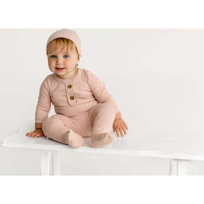 Button Footie, Pink - Onesies - 2