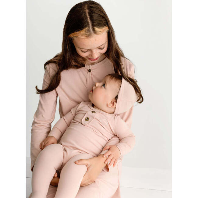 Button Footie, Pink - Onesies - 3