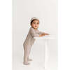 Button Footie, Mocha - Onesies - 3