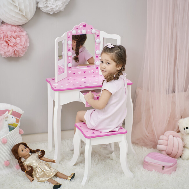 Sweethearts Print Gisele Medium Vanity - White/Pink - Makeup - 6
