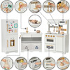 Little Chef Atlanta Large Modular Play Kitchen - White/Gold - Play Kitchens - 6