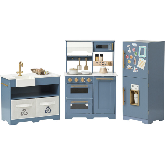 Blue wooden best sale play kitchen