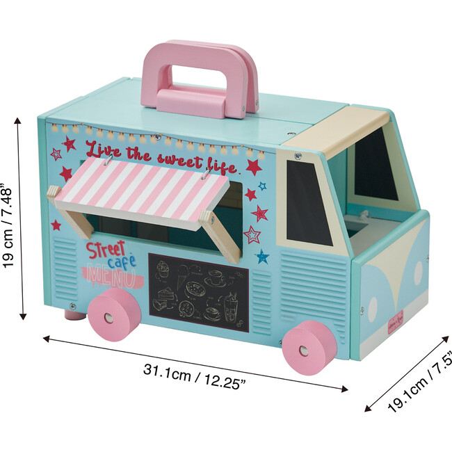 Olivia's Cafe Portable Food Truck Dollhouse - Blue/Pink - Dollhouses - 6