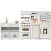 Little Chef Atlanta Large Modular Play Kitchen - White/Gold - Play Kitchens - 7