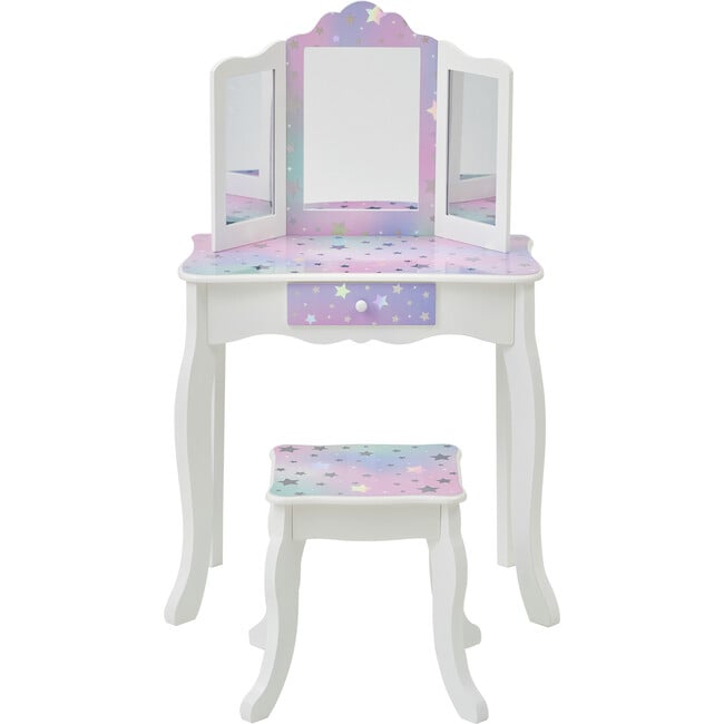 Starry Sky Print Gisele Medium Vanity - White/Lavender - Makeup - 9