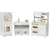 Little Chef Atlanta Large Modular Play Kitchen - White/Gold - Play Kitchens - 8