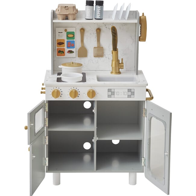 Little Chef Memphis Small Play Kitchen - Gray/Gold - Play Kitchens - 9