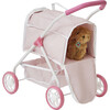 Polka Dots Princess Doll & Stuffed Animal Stroller   - Pink/Gray - Doll Accessories - 9