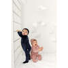 Velour Footie, Navy - Onesies - 4
