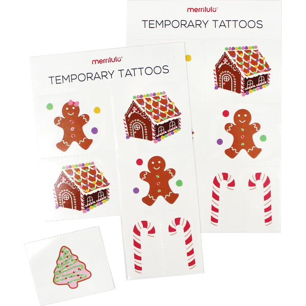 Gingerbread House Temporary Tattoos - Merrilulu Christmas | Maisonette