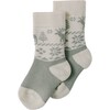 Holiday Fair Isle Sock, Sage Green - Socks - 1 - thumbnail