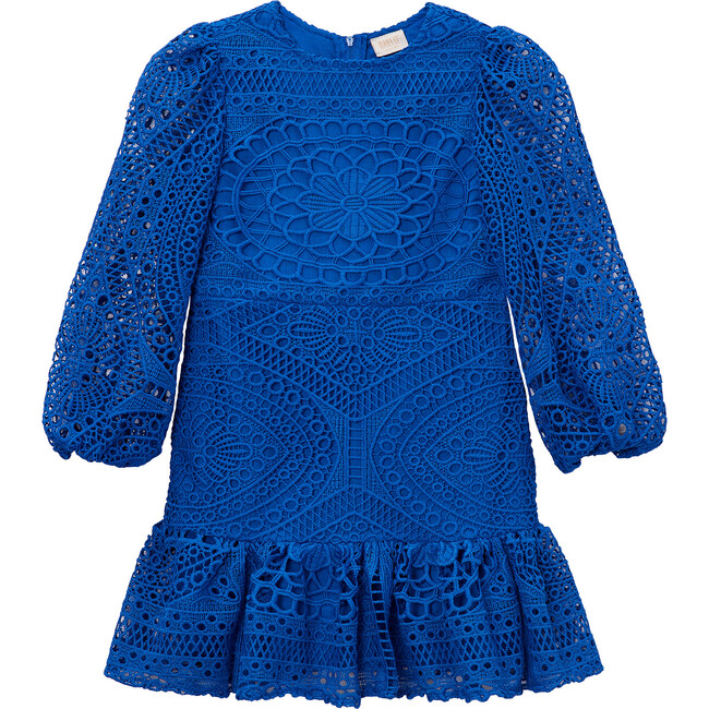 Tallulah Embroidered Dress, Royal Blue