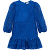 Tallulah Embroidered Dress, Royal Blue - Dresses - 1 - thumbnail