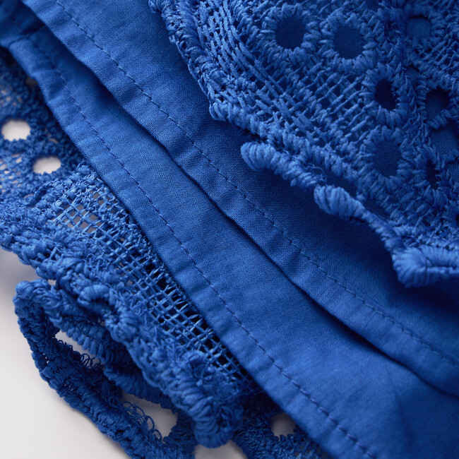Tallulah Embroidered Dress, Royal Blue - Dresses - 8