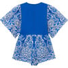 Marissa Embroidered Romper, Royal Blue - Rompers - 3