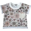 Jersey T-Shirt, Bold Floral Ecru - T-Shirts - 1 - thumbnail