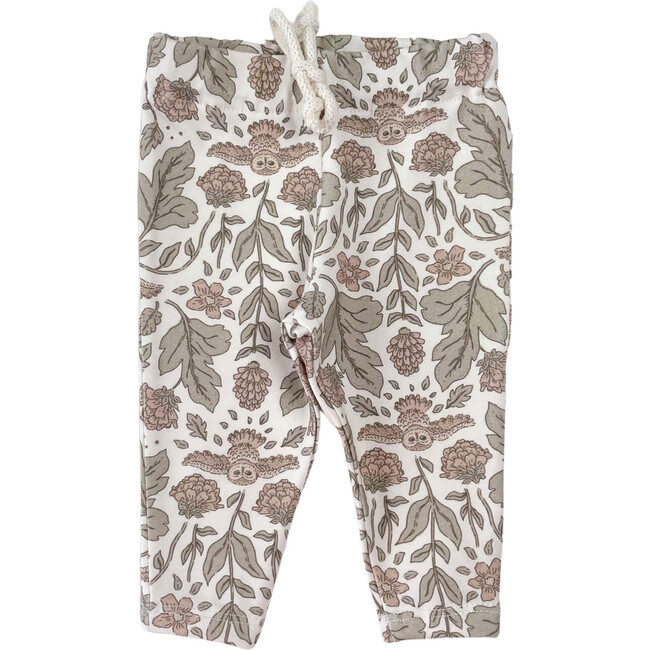 Leggings, Botanical Owls Ecru - Leggings - 2