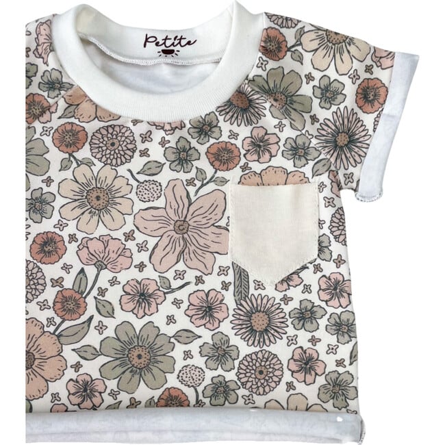 Jersey T-Shirt, Bold Floral Ecru - T-Shirts - 2