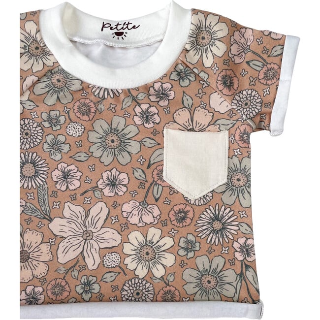 Jersey T-Shirt, Bold Floral Caramel - T-Shirts - 2