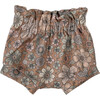 Girly Ruffle Shorts, Bold Floral Caramel - Shorts - 1 - thumbnail
