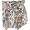 Girly Ruffle Shorts, Bold Floral Ecru - Shorts - 2