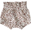 Girly Ruffle Shorts, Boho Floral Garland - Shorts - 1 - thumbnail