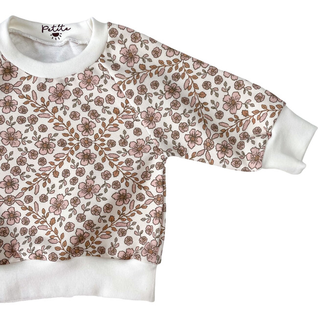 Cotton Sweatshirt, Boho Floral Garland - Sweatshirts - 2