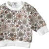 Cotton Sweatshirt, Bold Floral Ecru - Sweatshirts - 2