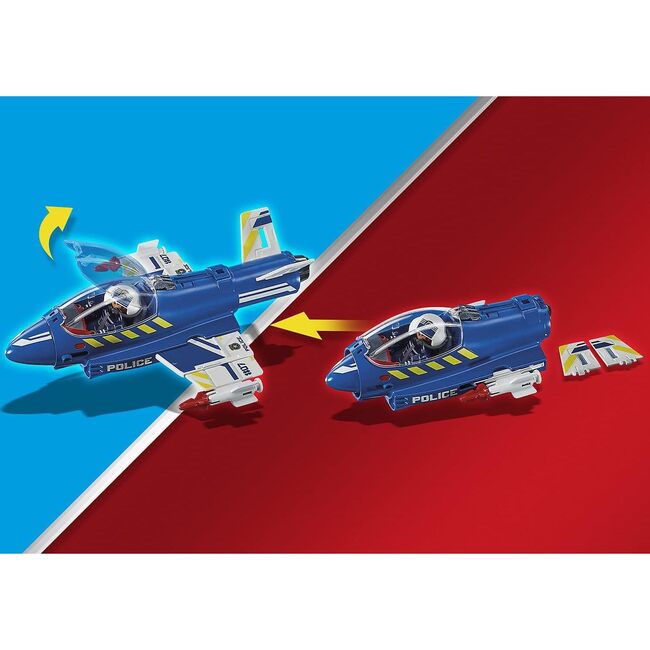 Police-Jet with Drone - Playsets - 4