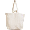 Women's Solid Large Multi-Pocket Box Tote, Natural - Bags - 1 - thumbnail