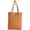 Women's Solid Quilted Puffer Tote, Nutmeg - Bags - 1 - thumbnail