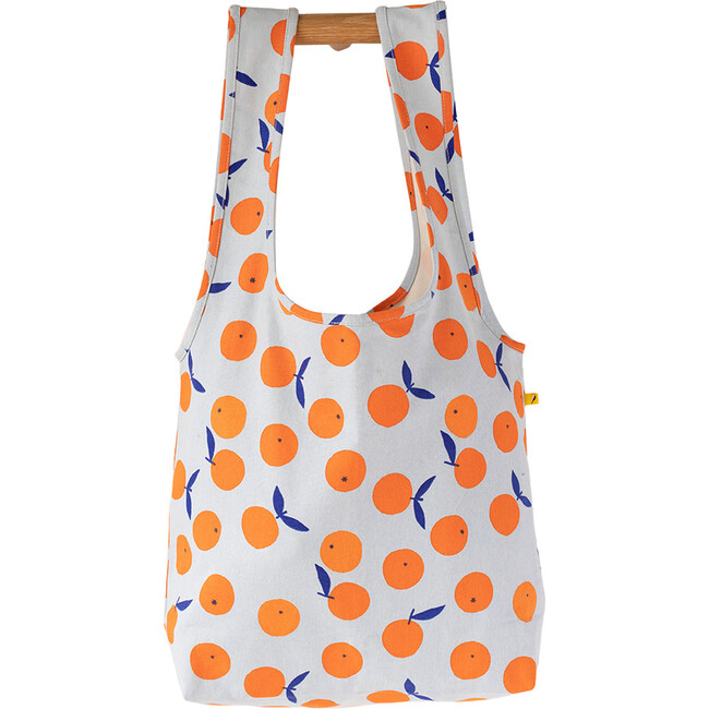 Women's Print Wide-Strap Slouchy Bag, Oranges