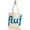 Women's Logo Print Classic Tote, Blue And Natural - Bags - 1 - thumbnail