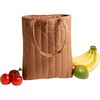 Women's Solid Quilted Puffer Tote, Nutmeg - Bags - 3