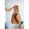 Women's Solid Wide-Strap Slouchy Bag, Nutmeg - Bags - 2