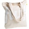 Women's Logo Print Classic Tote, White And Natural - Bags - 2