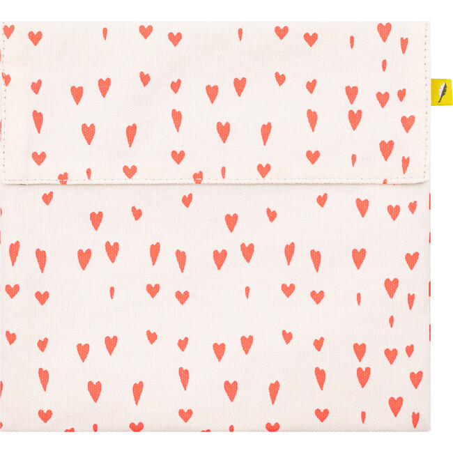 Print Velcro Flip Snack Bag, Tiny Hearts