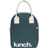 Print Zipper Lunch Bag, 'Lunch' Cypress - Lunchbags - 1 - thumbnail