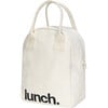 Print Zipper Lunch Bag, 'Lunch' Natural - Lunchbags - 2