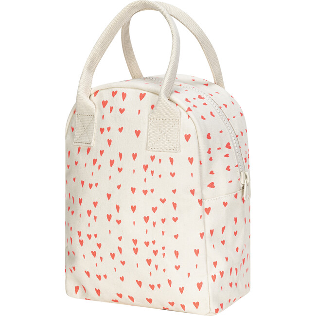 Print Zipper Lunch Bag, Tiny Hearts - Lunchbags - 2