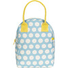 Dots Zipper Lunch Bag, Blue - Lunchbags - 1 - thumbnail