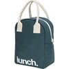 Print Zipper Lunch Bag, 'Lunch' Cypress - Lunchbags - 2