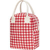 Gingham Zipper Lunch Bag, Red - Lunchbags - 2