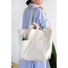 Women's Solid Large Multi-Pocket Box Tote, Natural - Bags - 6