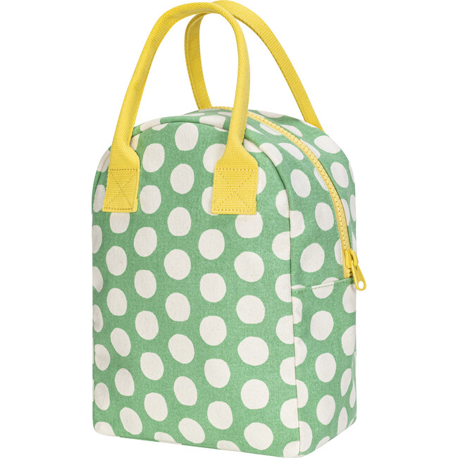 Dots Zipper Lunch Bag, Spring Green - Lunchbags - 2