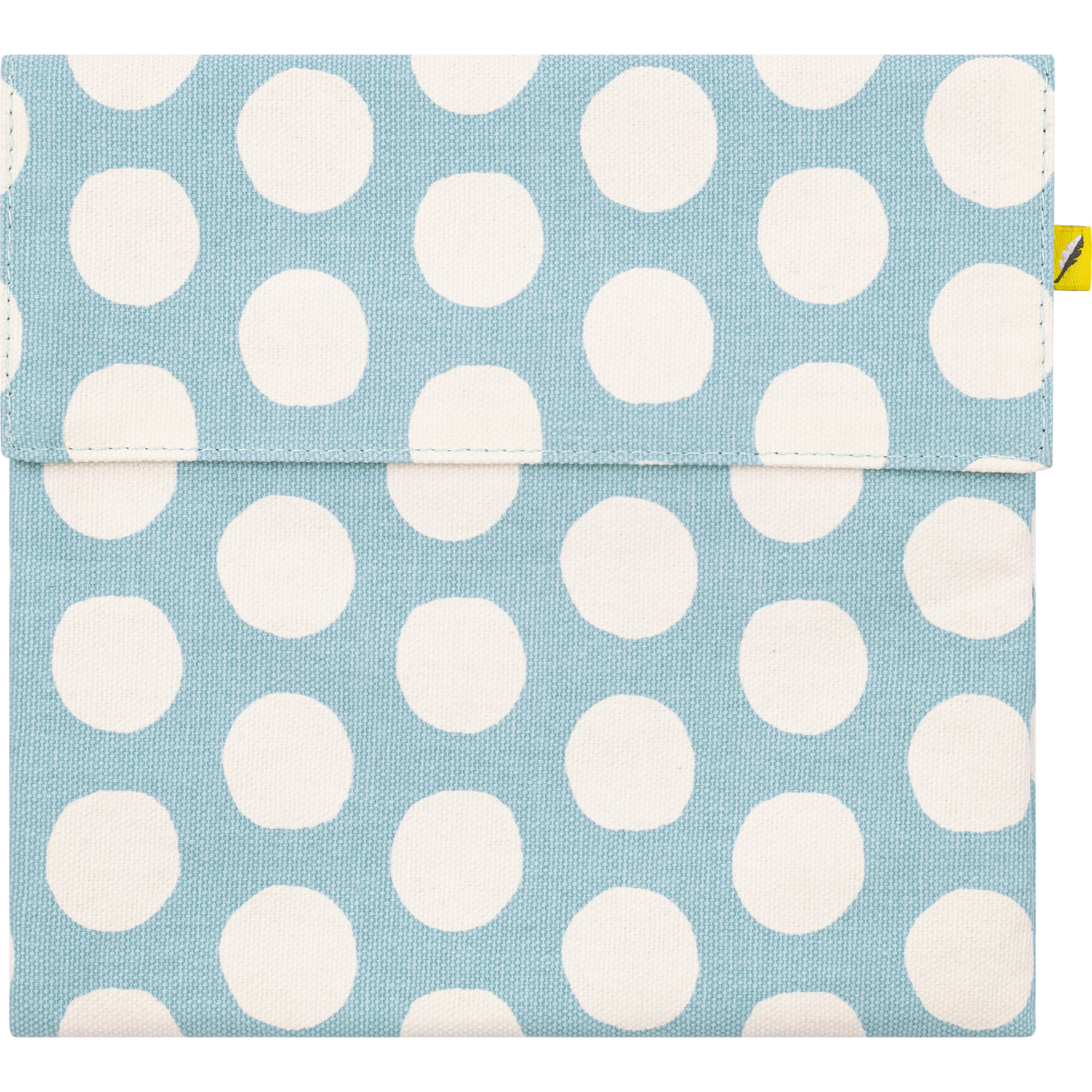 Dots Velcro Flip Snack Bag, Light Blue - Lunchbags - 1