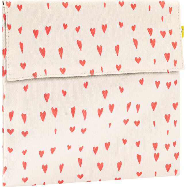 Print Velcro Flip Snack Bag, Tiny Hearts - Lunchbags - 4