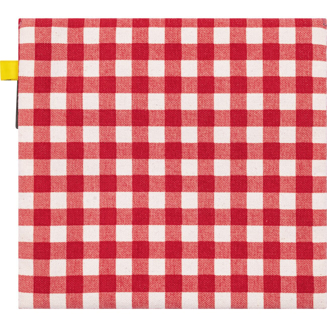 Gingham Velcro Flip Snack Bag, Red - Lunchbags - 3